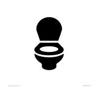 WC - Letrero para inodoro (200 x 200 mm, S20)