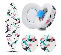 WC Mod Kit Nova Pro Wireless & Nova Elite V2 - Almohadillas Gel Refrigerante, Diadema Silicona Extra Ancha y Placas Altavoces para SteelSeries Arctis Nova Pro Wireless & Nova Elite | 90's White