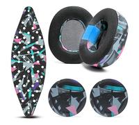 WC Mod Kit Nova Pro Wireless & Nova Elite V2 - Almohadillas Gel Refrigerante, Diadema Silicona Extra Ancha y Placas Altavoces para SteelSeries Arctis Nova Pro Wireless & Nova Elite | 90's Black