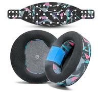 WC Mod Kit V2 Maxwell 1 - Almohadillas de Gel y Diadema Ancha | Por Wicked Cushions | Para Audeze Maxwell Xbox y PS5 Gen 1, comodidad y refrigeración mejoradas | 90's Black