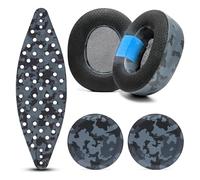 WC Modkit V2 Nova Pro Wireless: Almohadillas de Gel, Diadema Extra Ancha y Placas Laterales para Arctis Nova Pro Wireless, Pro Omni y Elite de Wicked Cushions | Black Camo