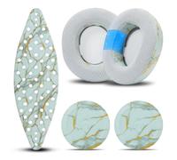 WC Modkit V2 Nova Pro Wireless, Pro Omni y Elite - Almohadillas de gel, banda extra ancha y placas laterales para Arctis Nova Pro Wireless, Nova Elite y Nova Pro Omni de Wicked Cushions | Sage Gold