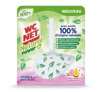 WC Net Natural Power - Bloque de peonía y almizcle (36,5 g), color blanco