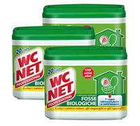 Wc Net Professional - Fosas orgánicas, cápsulas hidrosolubles para inodoro, disuelve los atascos, 20 tapas x 3 unidades