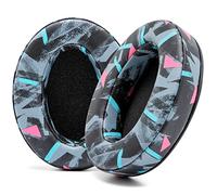 WC PadZ - Las Mejores Almohadillas de Wicked Cushions - Compatible con Audio Technica, HyperX, SteelSeries Arctis - Extra Gruesas - Apertura Grande - Espuma viscoelástica Suave |90s Black