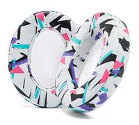 WC PadZ - Las Mejores Almohadillas de Wicked Cushions - Compatible con Audio Technica, HyperX, SteelSeries Arctis - Extra Gruesas - Apertura Grande - Espuma viscoelástica Suave | 90s White
