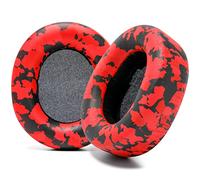 WC PadZ Nova Pro Wireless & Nova Elite - Almohadillas de Repuesto para Steelseries Arctis Nova Pro Wireless y Nova Elite, Fabricadas por Wicked Cushions, más Gruesas, Suaves y cómodas | Red Camo
