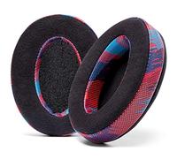 WC PadZ Velour - Las Almohadillas Ultimate Velour de Wicked Cushions - Compatible con Audio Technica, HyperX, SteelSeries Arctis - Extra Gruesas - Apertura Grande - Espuma Blanda | Speed Racer