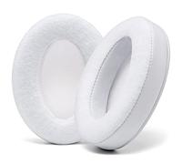 WC PadZ Velour - Las Almohadillas Ultimate Velour de Wicked Cushions - Compatible con Audio Technica, HyperX, SteelSeries Arctis - Extra Gruesas - Apertura Grande - Espuma Blanda | Blanco