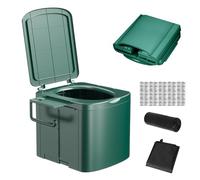 WC portátil para acampar - Cómodo plegable, asiento ligero | Solución de baño exterior compacta, baño de viaje fácil para senderismo, viajes para aventuras con la