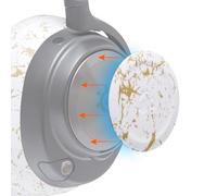 WC Side Plates for Arctis Nova Headsets, by Wicked Cushions | Compatible con Arctis Nova Pro Wireless/Pro Wired/Nova Elite/Nova 7 / 7X / 7P | Gold Marble