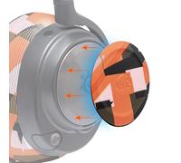 WC Side Plates for Arctis Nova Headsets, by Wicked Cushions | Compatible con Arctis Nova Pro Wireless/Pro Wired/Nova Elite/Nova 7 / 7X / 7P | Orange Prism