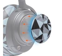 WC Side Plates for Arctis Nova Headsets, by Wicked Cushions | Compatible con Arctis Nova Pro Wireless/Pro Wired/Nova Elite/Nova 7 / 7X / 7P | Geo Grey