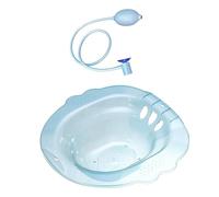 WC Sitz - Lavabo de baño para hombres y mujeres con asiento de vapor y descarga, diseño portátil para un uso fácil, color azul