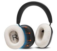 WC SweatZ Ace - Fundas Protectoras para los oídos patentadas para Auriculares inalámbricos con cancelación de Ruido Sonos Ace de Wicked Cushions | Resistentes al Sudor y Lavables | Beige