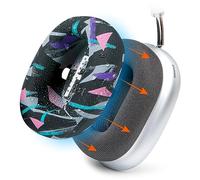 WC SweatZ MAX - Fundas Protectoras Patentadas Compatible con AirPods MAX 1 & 2 de Wicked Cushions | Antisudor & Lavable | Protección Completa | Negro Años 90