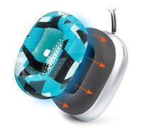WC SweatZ MAX - Fundas Protectoras patentadas para Airpods MAX Fabricadas por Wicked Cushions | Resistente al Sudor y fácilmente Lavable | Protección Completa contra el Sudor | Cyan Prism