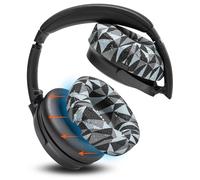 WC SweatZ QuietComfort - Almohadillas Protectoras para los oídos para el Sudor en el Gimnasio patentadas para Bose QC 35 y 35ii, QC45/SE/QC 2023 y más, Fabricadas por Wicked Cushions | Geo Grey