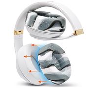 WC SweatZ Studio - Fundas de Almohadillas patentadas para Beats Studio 3 (A1914) y Beats Studio 2 (B0500/B0501), Fabricadas por Wicked Cushions | Resistentes al Sudor y fáciles de Lavar | Marble