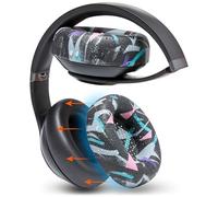 WC SweatZ Studio Pro - Fundas Protectoras de Silicona patentadas para Beats Studio Pro Fabricadas por Wicked Cushions | Resistente al Sudor y fácilmente Lavable | 90's Black