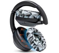 WC SweatZ XM4 - Fundas Protectoras patentadas para Auriculares Sony WH1000XM4 de WC | Fundas de Silicona para Auriculares Sony WH-1000XM4 | Resistente al Sudor y fácilmente Lavable | Geo Grey