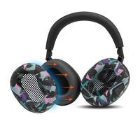 WC SweatZ XM6 - Patented Silicone Earpad Sweat Covers Compatible with Sony WH-1000XM6 by Wicked Cushions | Sweatproof & Easily Washable | 90's Black