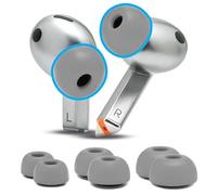 WC TipZ Galaxy - Almohadillas de Espuma Viscoelástica Compatibles con Samsung Galaxy Buds Pro 3 & Pro 4 de Wicked Cushions | Mejor Comodidad, Sellado y Rebote | Gris