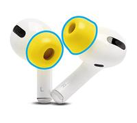 WC TipZ - Puntas de Espuma viscoelástica mejoradas para Airpods Pro Fabricadas por Wicked Cushions | Comodidad de Espuma, Sellado y Tiempo de Rebote mejorados | Cabe en el Estuche de Carga | Amarillo