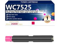 WC7525 Cartuchos de Tóner de Alta Capacidad Compatibles para Xerox WorkCentre-7525 7530 7535 7545 7556 7830 7835 7845 7855 7970 7970 Impresoras, Transparentes y Duraderas,Magenta