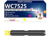 WC7525 Cartuchos de Tóner de Alta Capacidad Compatibles para Xerox WorkCentre-7525 7530 7535 7545 7556 7830 7835 7845 7855 7970 7970 Impresoras, Transparentes y Duraderas,Yellow