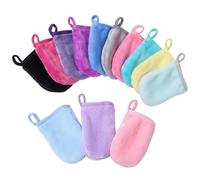 Wcawnlt 13 Guante Desmaquillante Lavable Microfibra, algodon desmaquillante lavable reutilizable disco pads rostro guante limpieza facial cuidado piel diario viaje