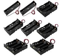 Wcawnlt 8 unidades 3,7 V 18650 soporte para batería 1/2/3/4 X2 compartimento para batería carcasa con cable de conexión para proyectos electrónicos DIY reparación y alimentación