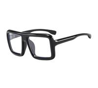 Wcawnlt Cuadrados De Montura Grande Gafas De Luz Azul Sin Graduar, Estilo Oversize Para Hombre y Mujer, Protección Visual Anti Luz Azul, Oficina, Fiesta, Pantalla Ordenador, Uso Diario y Moda