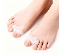 Wcawnlt Pack de 12 Correctores de Juanetes, Separadores de Dedos con 2 Lazos, Separadores de Ortegías Almas y Alineación de Ortegías para un Confort Cotidiano (Blanco)