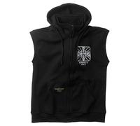 West Coast Choppers WCC OG ATX Sleeveless Zip Hombre Chaleco Negro 3XL