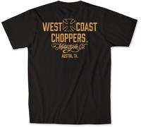 Camiseta de Moto West Coast Choppers Negro/AmarilloXL Negro,Amarillo