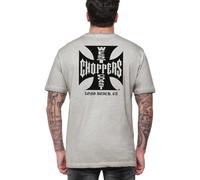 Camiseta West Coast Choppers OG LBC Cross Lavado Lavado Gris VintageXL Lavado Gris Vintage