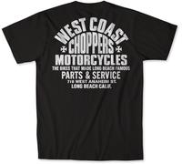 Camiseta West Coast Choppers Parts Negro/Blanco3XL Negro,Blanco