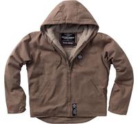 WCC West Coast Choppers Chaqueta de trabajo de lona con forro de sherpa para hombre WCCJS165BR XL