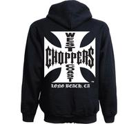 WCC West Coast Choppers Sudadera con capucha Iron Cremallera cruzada negro L