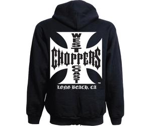 WCC West Coast Choppers Sudadera con capucha Iron Cremallera cruzada negro XXL