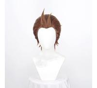 WCCNKK Ace Attorney Apollo Justice Anime Cosplay Peluca, Pelo Castaño Corto Cosplay Peluca De Fiesta De Halloween Disfraces De Juegos De rol, Regalos De Animación, Complementos Decorativos