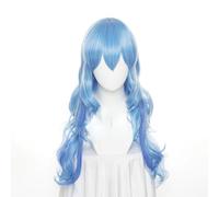 WCCNKK DATE A LIVE Himekawa Yoshino Peluca, Pelo Largo Y Rizado Azul, Adecuado Para Fiestas De Halloween, Exhibiciones De Animación, Con Gorro De Peluca, Regalo Animado