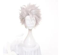 WCCNKK Peluca Cosplay Anime, Peluca Bleach Hitsugaya Toushirou, Peluca De Seda Blanca Plateada De Alta Temperatura Cosplay, con Red De Peluca Gratis,Halloween Hair, para Cosplay De Fiesta Diari