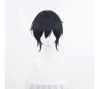 WCCNKK Peluca Cosplay Anime, Peluca Ensemble Stars Hidaka Hokuto, Pelo Negro Corto Con Gorro De Peluca, Para Halloween, Fiesta, Carnaval, Regalo Animado