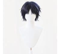 WCCNKK Seraph of The End Guren Ichinose Anime Cosplay Peluca, Pelo Corto Azul Oscuro Cosplay Peluca De Fiesta De Halloween Disfraces De Juegos De rol, Regalo Animado, Accesorios Decorativos