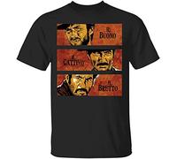 Wcguokj The Good The Bad and The Ugly Clint Eastwood Movie Vintage Shirt Recall - Camiseta negra para adultos, Negro, XXL