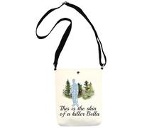 WCGXKO Bolsa de maquillaje con cremallera inspirada en el programa de cine This Is The Skin Of A Killer Bella para fanáticos, Esta es la piel XK, Cremallera