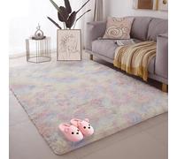 WCHENHUI Lfombra de Pelo Largo 250 x 370 cm Esponjosa Alfombras Peludas y Esponjosas Modernas Resistente a La Intemperie para Exterior Pasillo, Multicolor