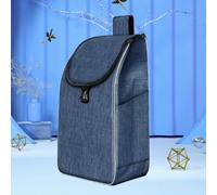 WchsTUmpxN Bolsas for carrito, bolsa de repuesto for carrito de la compra con bolsillos laterales, 31 L, plegable, for uso doméstico, exterior, interior y viajes,(Blue)